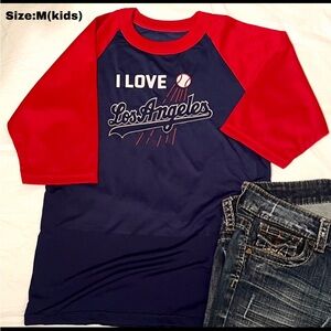 “NEW” Kids
Unisex Baseball T-Shirt - NEW LA DODGERS T-Shirt - 3/4 Sleeve